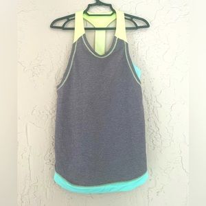 Ivivva by Lululemon for girls tank with built in bralette. Size 8.